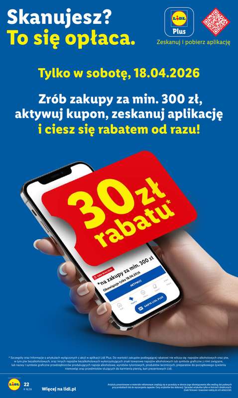Lidl - gazetka promocyjna Oferta od czwartku od czwartku 16.04 do soboty 18.04 - strona 22