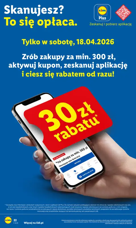 Lidl - gazetka promocyjna Oferta od czwartku od czwartku 16.04 do soboty 18.04 - strona 22