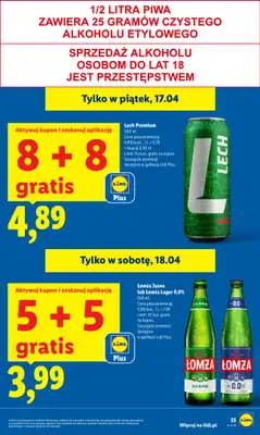 Lidl - gazetka promocyjna Oferta od czwartku od czwartku 16.04 do soboty 18.04 - strona 35