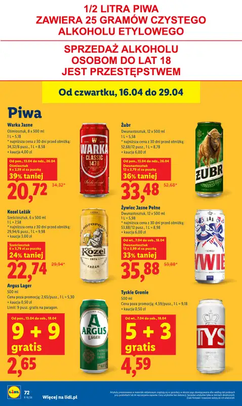 Lidl - gazetka promocyjna Oferta od czwartku od czwartku 16.04 do soboty 18.04 - strona 76