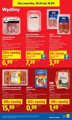 Lidl - gazetka promocyjna Oferta od czwartku od czwartku 16.04 do soboty 18.04 - strona 67
