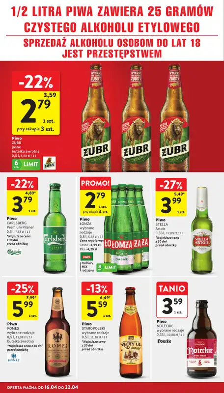 Intermarche - gazetka promocyjna Gazetka od czwartku 16.04 do środy 22.04 - strona 34