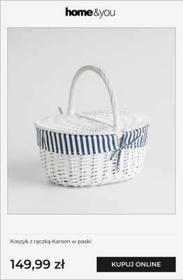 Koszyk z rączką Karson w paski