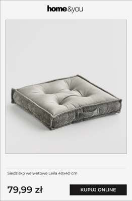 Siedzisko welwetowe Leila 40x40 cm