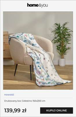 Drukowany koc Celestino 150x200 cm