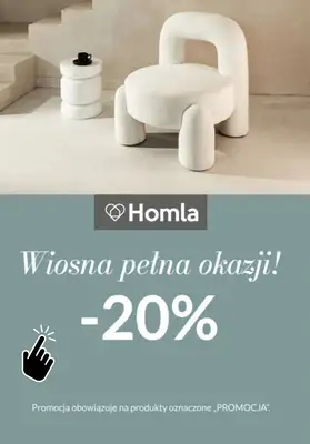 Homla - gazetka promocyjna Wiosna pełna okazji -20% rabatu od środy 15.04 