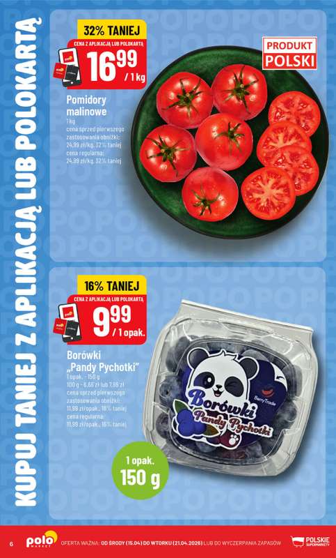 POLOmarket - gazetka promocyjna Kupuj taniej od środy 15.04 do wtorku 21.04 - strona 6