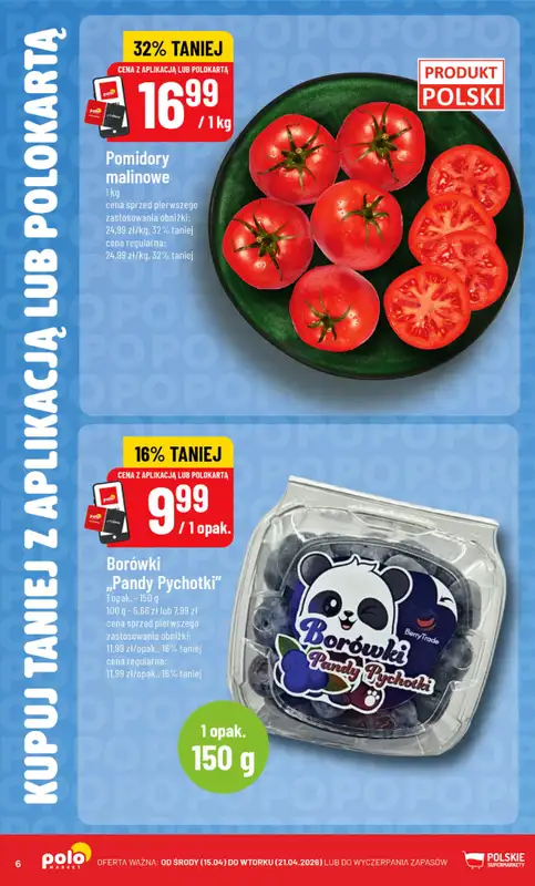 POLOmarket - gazetka promocyjna Kupuj taniej od środy 15.04 do wtorku 21.04 - strona 6