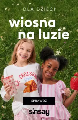 Sinsay - gazetka promocyjna Wiosna na luzie dla dzieci! od środy 15.04 do wtorku 21.04