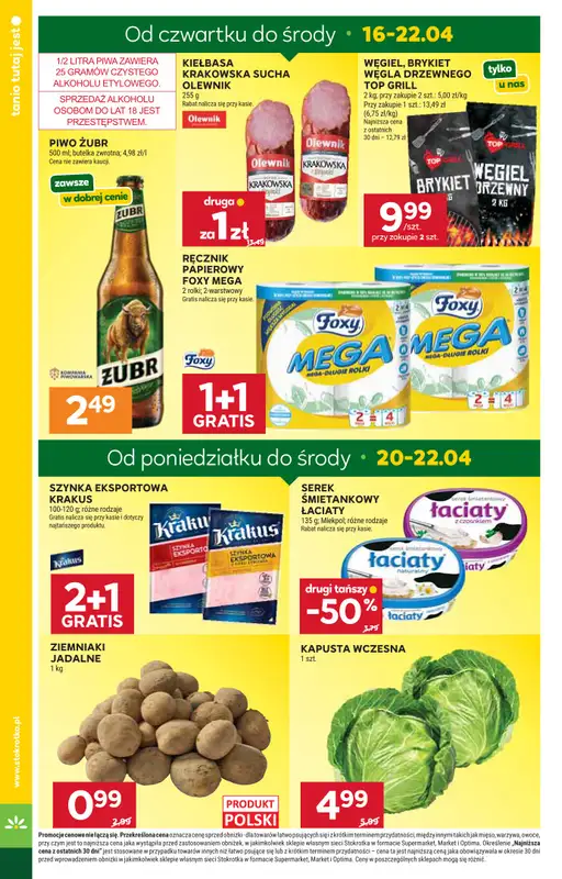 Stokrotka - gazetka promocyjna Gazetka Supermarket od czwartku 16.04 do środy 22.04 - strona 10