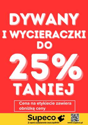 Supeco - gazetka promocyjna Dywany, chodniki od środy 15.04 do czwartku 30.04
