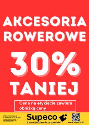 Supeco - gazetka promocyjna Akcesoria rowerowe od środy 15.04 do soboty 02.05