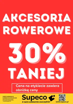 Supeco - gazetka promocyjna Akcesoria rowerowe od środy 15.04 do soboty 02.05
