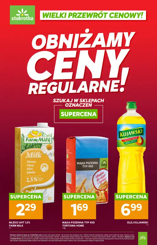 Stokrotka - gazetka promocyjna Obniżamy ceny regularne!  