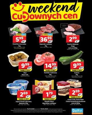 Delfin - gazetka promocyjna Weekend cudownych cen od czwartku 16.04 do niedzieli 19.04