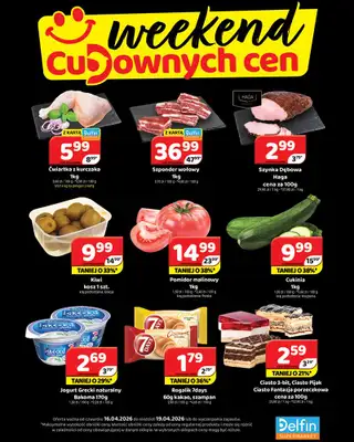 Delfin - gazetka promocyjna Weekend cudownych cen od czwartku 16.04 do niedzieli 19.04
