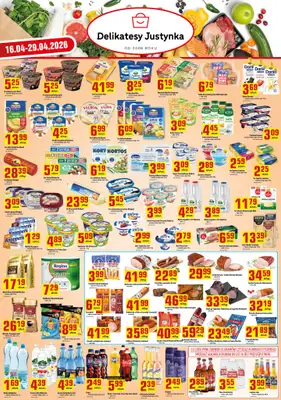 Delikatesy Justynka - gazetka promocyjna Gazetka od czwartku 16.04 do środy 29.04
