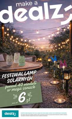 Dealz - gazetka promocyjna Festiwal lamp solarnych od czwartku 16.04 do wtorku 30.06