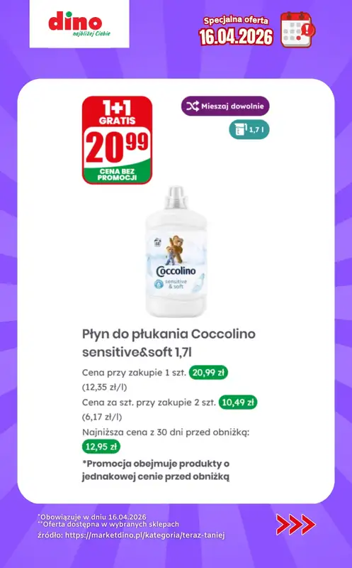 Dino - gazetka promocyjna Specjalna oferta na 16.04.2026 - promocje spoza gazetki od czwartku 16.04 do czwartku 16.04 - strona 10