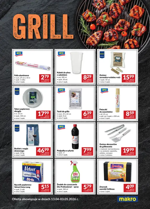 Makro - gazetka promocyjna Ulotka grill od czwartku 16.04 do niedzieli 03.05 - strona 3