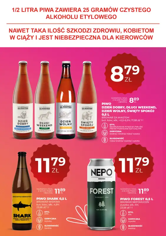 Duży Ben - gazetka promocyjna Gazetka piwna od czwartku 16.04 do środy 29.04 - strona 13