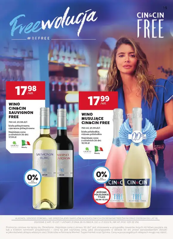 Stokrotka - gazetka promocyjna W dobrym smaku od czwartku 16.04 do środy 13.05 - strona 15