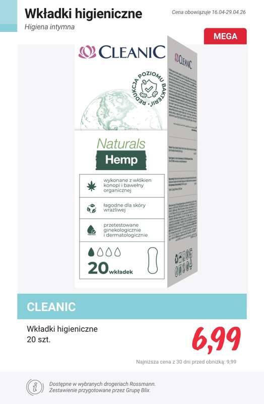 Rossmann - gazetka promocyjna Higiena intymna - SPRAWDŹ PROMOCJE! od czwartku 16.04 do środy 22.04 - strona 12