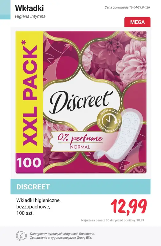 Rossmann - gazetka promocyjna Higiena intymna - SPRAWDŹ PROMOCJE! od czwartku 16.04 do środy 22.04 - strona 7