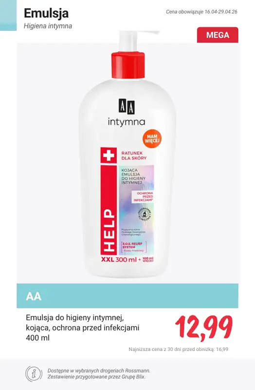 Rossmann - gazetka promocyjna Higiena intymna - SPRAWDŹ PROMOCJE! od czwartku 16.04 do środy 22.04 - strona 6