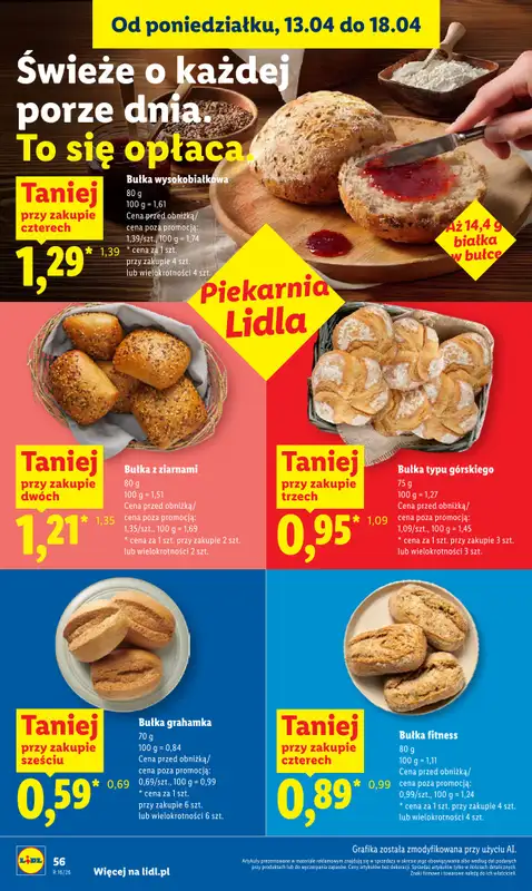 Lidl - gazetka promocyjna Oferta od czwartku od czwartku 16.04 do soboty 18.04 - strona 58