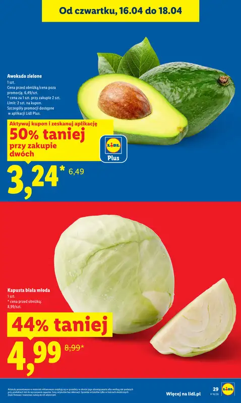Lidl - gazetka promocyjna Oferta od czwartku od czwartku 16.04 do soboty 18.04 - strona 29