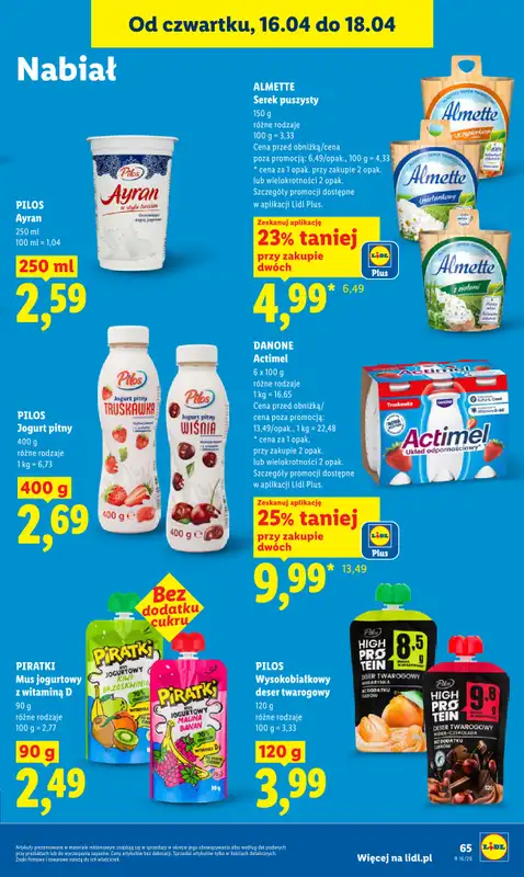 Lidl - gazetka promocyjna Oferta od czwartku od czwartku 16.04 do soboty 18.04 - strona 67