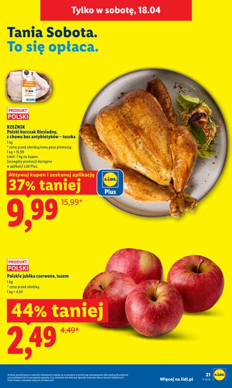 Lidl - gazetka promocyjna Oferta od czwartku od czwartku 16.04 do soboty 18.04 - strona 21