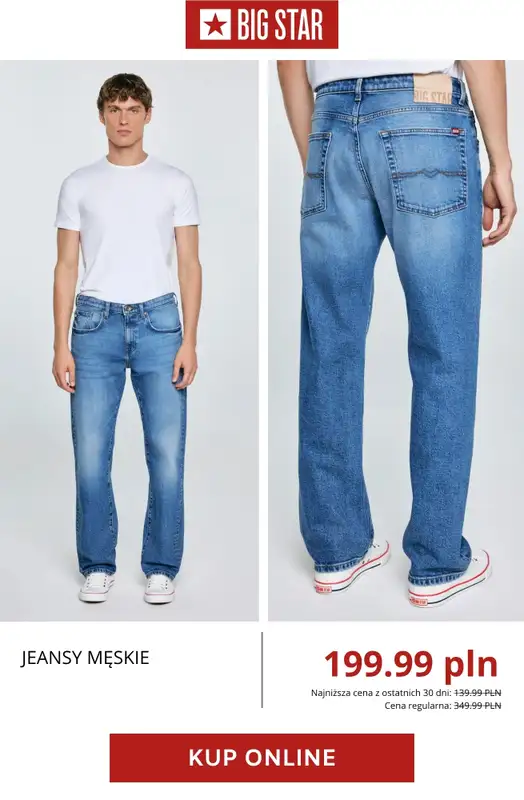 BIG STAR - gazetka promocyjna Jeansy i spodnie męskie z wyprzedaży od czwartku 16.04  - strona 3