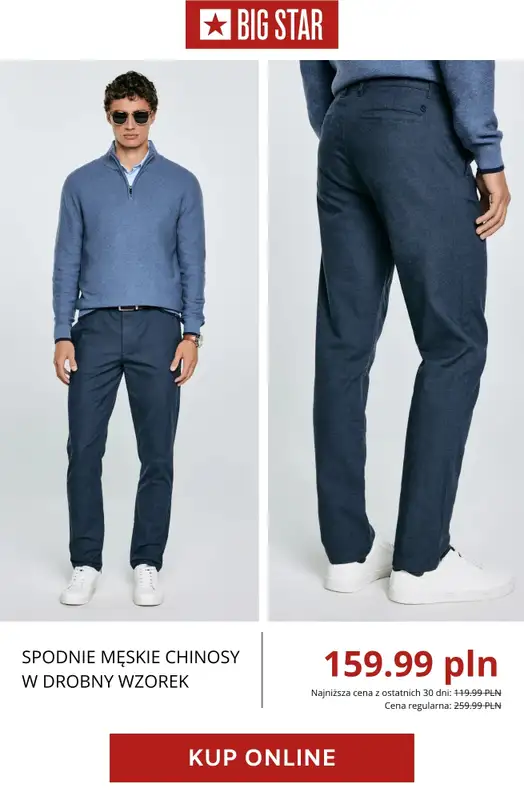 BIG STAR - gazetka promocyjna Jeansy i spodnie męskie z wyprzedaży od czwartku 16.04  - strona 9