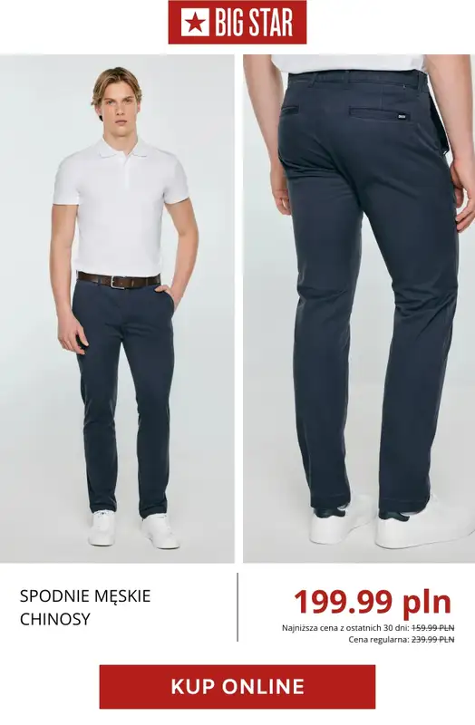 BIG STAR - gazetka promocyjna Jeansy i spodnie męskie z wyprzedaży od czwartku 16.04  - strona 10