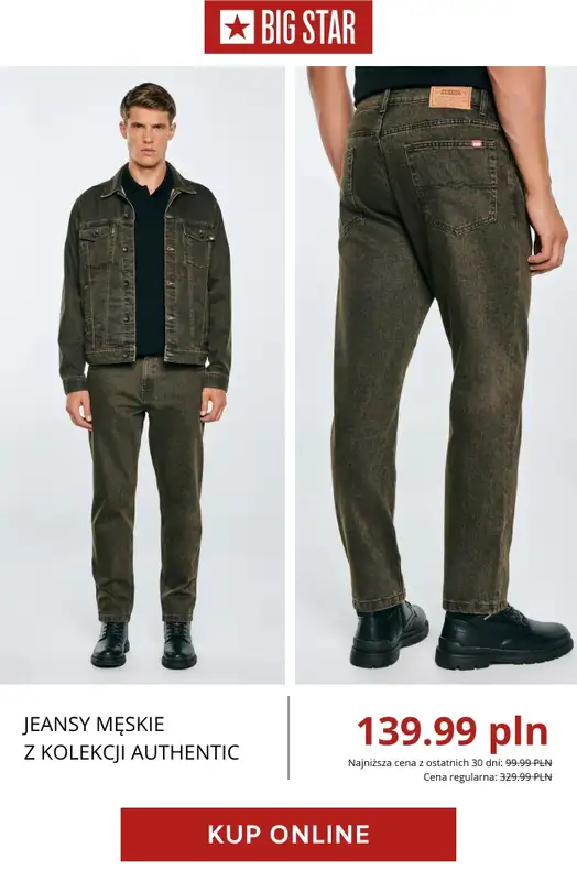 BIG STAR - gazetka promocyjna Jeansy i spodnie męskie z wyprzedaży od czwartku 16.04  - strona 8