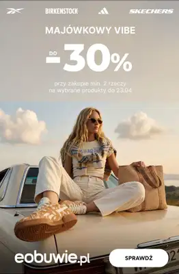 eobuwie.pl - gazetka promocyjna Do -30% na wybrane produkty przy zakupie 2 rzeczy od czwartku 16.04 do czwartku 23.04