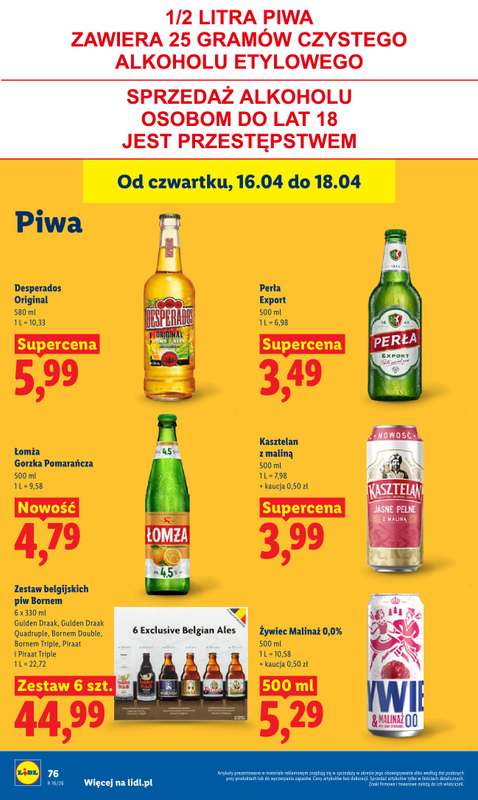 Lidl - gazetka promocyjna Oferta od czwartku od czwartku 16.04 do soboty 18.04 - strona 82