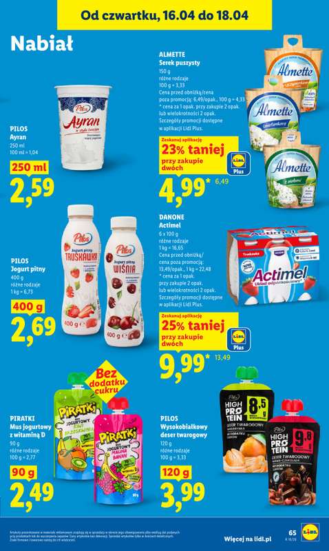 Lidl - gazetka promocyjna Oferta od czwartku od czwartku 16.04 do soboty 18.04 - strona 67
