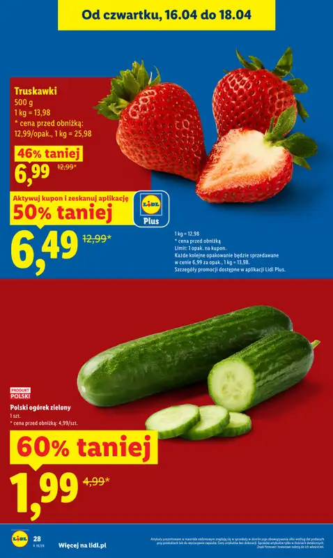 Lidl - gazetka promocyjna Oferta od czwartku od czwartku 16.04 do soboty 18.04 - strona 28
