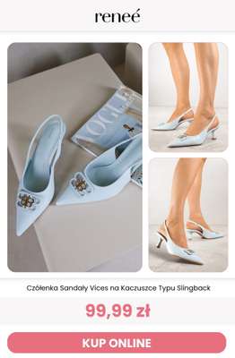 Czółenka Sandały Vices na Kaczuszce Typu Slingback