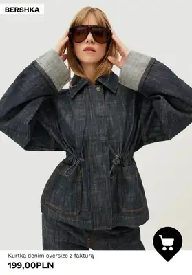 Bershka - gazetka promocyjna Damskie kurtki jeansowe od czwartku 16.04  - strona 4