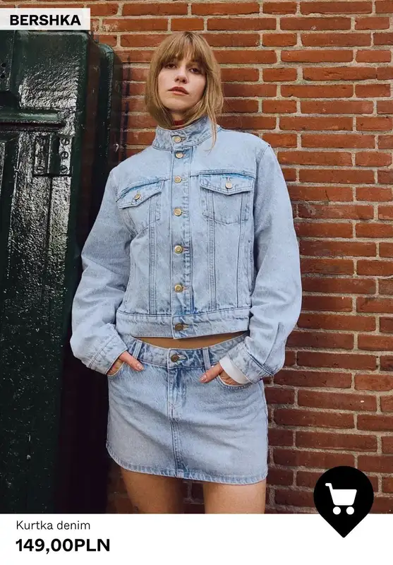 Bershka - gazetka promocyjna Damskie kurtki jeansowe od czwartku 16.04  - strona 10