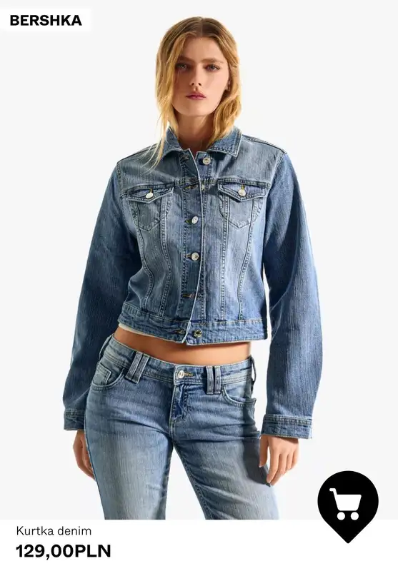 Bershka - gazetka promocyjna Damskie kurtki jeansowe od czwartku 16.04  - strona 9