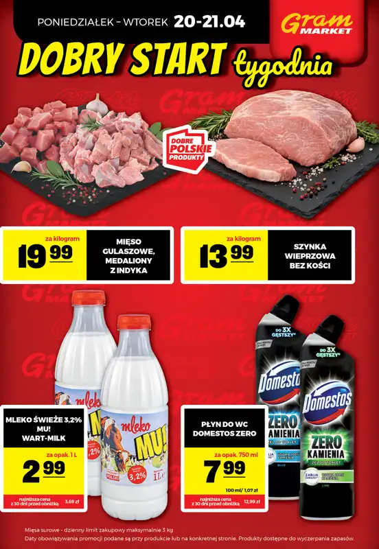 Gram Market - gazetka promocyjna Cały tydzień niskie ceny od piątku 17.04 do środy 22.04 - strona 4