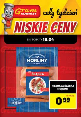 Gram Market - gazetka promocyjna Cały tydzień niskie ceny od piątku 17.04 do środy 22.04