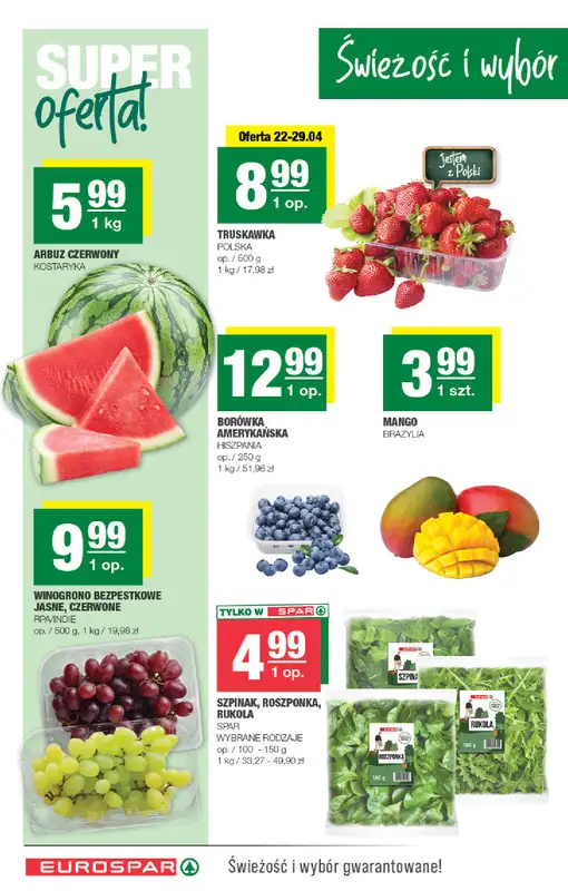 SPAR - gazetka promocyjna Gazetka Eurospar od środy 22.04 do niedzieli 03.05 - strona 2