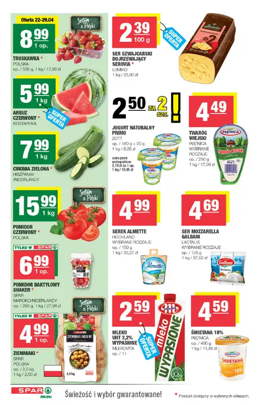 SPAR - gazetka promocyjna Gazetka Spar Mini od środy 22.04 do niedzieli 03.05 - strona 2