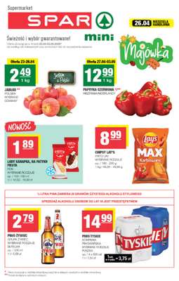 SPAR - gazetka promocyjna Gazetka Spar Mini od środy 22.04 do niedzieli 03.05
